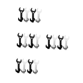 TEHAUX 16 pcs Wrench Shaped Multi Purpose Hanger for Bathroom Kitchen Durable Decorative Coat Towel Hook Easy Installation Retro Industrial Style