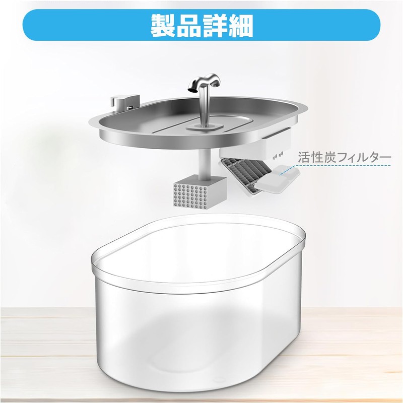 Petsupro Automatic Water Filter for Cat Dog Water Fountain Spare
