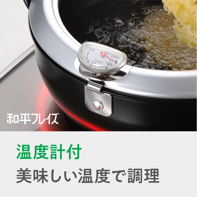 Wahei Freiz TM-9090 Tsubamesanjo Iimonokoji Iron Tempura Pot with Lid,