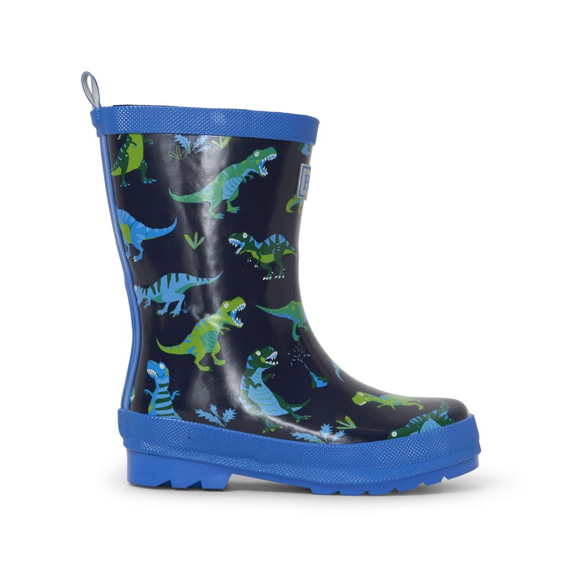 Hatley Boy's Rain Boot, Sharptooth Rex, 9 Little Kid