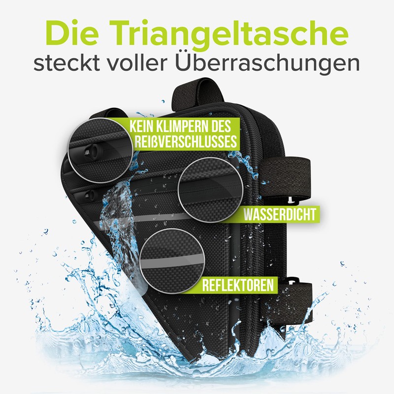 Bicycle bag frame waterproof - frame bag bicycle - bicycle