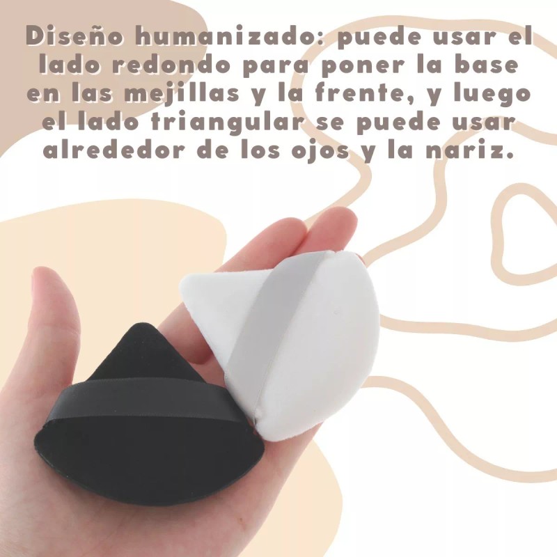 Universo en Linea Set Esponjas Puffs Blender Polvo Triángulo Maquillaje