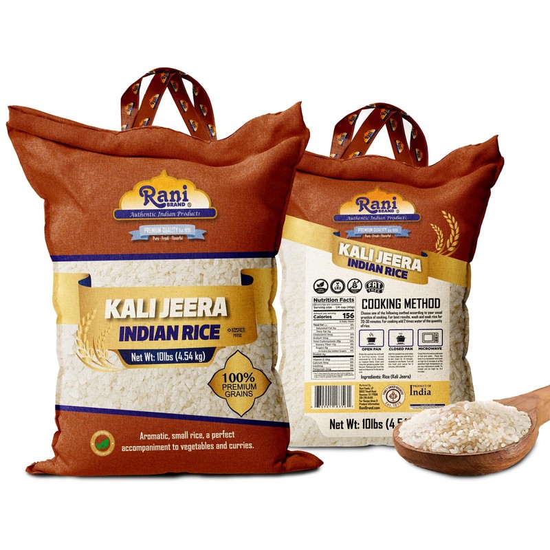 Rani Kali Jeera Indian Rice 160oz (10lbs) 4.54kg Cloth Bag