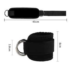 Vxcbad Fitness Foot Ring and Ankle Holder - Access Pull Rope Accessories - Weight Station Leg and Buttock Training - Muscle Trainer - Fitness Accessories (Black)