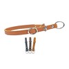 Zugstopp Dog Collar, Leather Collar, Cognac, S - 45 cm