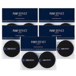 Pony Effect Smooth Dough Puff 2p, black (unscented), 5 pcs / 포니이펙트 스무스 도우퍼프 2p, 블랙(무향), 5개
