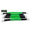 2G NEON GREEN BRAIDED Battery Cables 94UP 4-17 1-7, Compatible