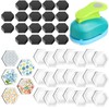 Honeydak 121 Pcs DIY Fridge Glass Magnets Kit with Large