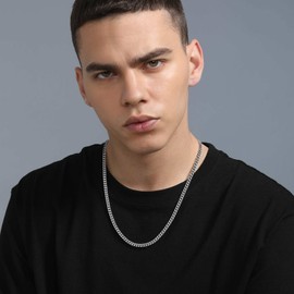 Silver Necklace Chain for Men Silver Chains Men's Jewellery Cuban Link Chain Men Chain