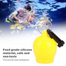 Agatige Scuba Dive Mouthpiece Cover, Scuba Diving Regulator Silicone Mouthpiece Dustproof Cover with Clip Snorkeling Diving Protective Regulators Cap Diving Accessory with Clip(Yellow)