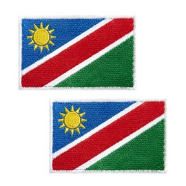JBSJBS Namibia Flag Embroidered Patches Namibian Flags Patch Namibia Military Tactical Patch Team Logo Decorations(2Pack)