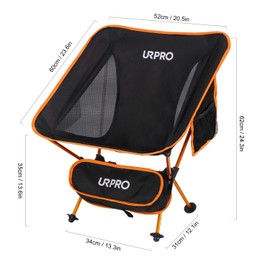 URPRO Camping Outdoor Chair Ultralight Portable Folding Include Carry Bag Heavy Duty 145 kgs Capacity Collapsible Beach Picnic