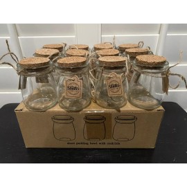 Smith’s Jars NIB Set of 12 Smith’s Mason Jars 100mL Mini Glass Jars for Small Storage + MORE
