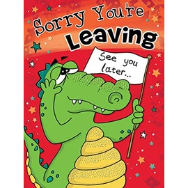 Piccadilly Greetings Humour Large Card Leaving - 12 x 9 inches