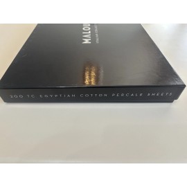 Malouf Italian Collection 200 TC Egyptian Cotton Perscale Sheet Set Twin Ivory