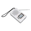 Portable Pocket Radio AM/FM Classic Elegant Design Silver Grey Battery