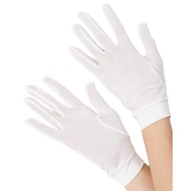 Sleeping Sheep Cool Silky 100% Silk UV Gloves, Hand Care, UV Gloves, Hand Care (M, 5 Finger White)