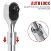 kboisha 3/4-Inch Drive Extendable Ratchet Handle, Reversible Quick Release Telsecoping