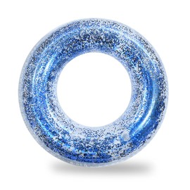 Pool Inflatables Swimming Ring for Kids Adults Rubber Rings,90cm Blue Sequins Inflatable Swim Rings Pool Floats Tube,Inflatable Pool Ring Toy Floaties for Kids Adults Beach Summer Party Water Sport