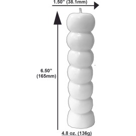 AURA VARIETY ® PRODUCTS 7 KNOBS WHITE FIGURE 7" VELA DE FIGURA BLANCO DE 7 PERILLAS SPELL HOODOO PAGAN - 48 CANDLES CARTON