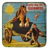 signs-unique Guinness Horse & Cart cork backed drinks mat/coaster (sg)