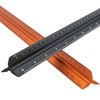 POFET Architectural Scale Ruler, Metal Triangular Scale Ruler Metric 1:20,