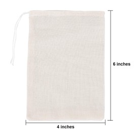 Tatuo 200 Pack Muslin Bags Burlap Drawstring sachet Bags Multipurpose Canvas Linen Pouch for Tea Jewelry Wedding Party Favors Storage