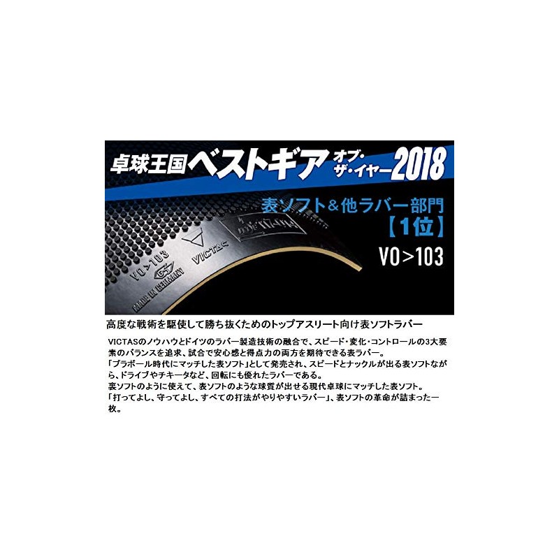 Victoras VO1>03 Table Tennis Rubber High Energy Tension Attack Red