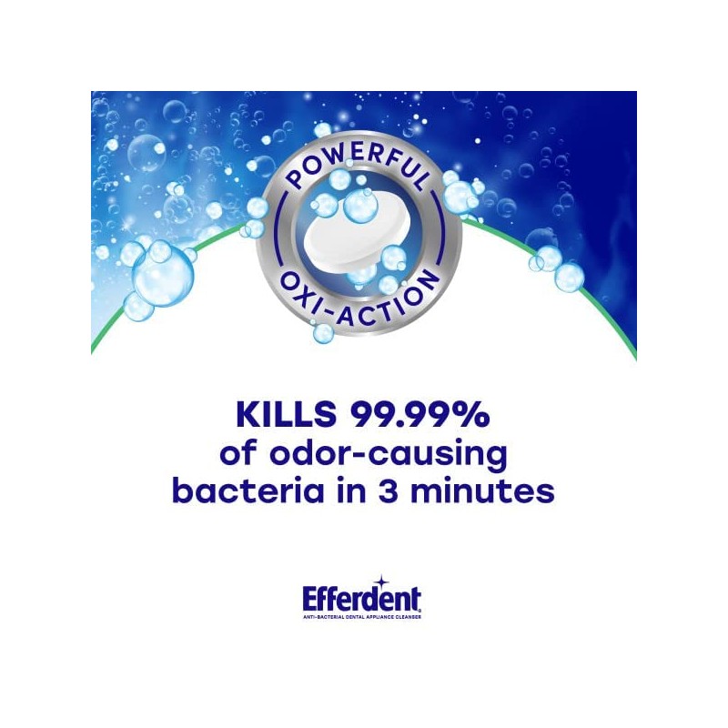 Efferdent Retainer Cleaning Tablets, Denture Cleaning Tablets for Dental Appliances,