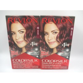 Revlon Relvon ColorSilk Beautiful Color 48 Burgundy Permanent Hair Dye - Lot of 2