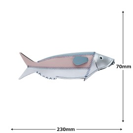 Elcommune Pouch Mini Fish Case Silver & Smoke FC-36