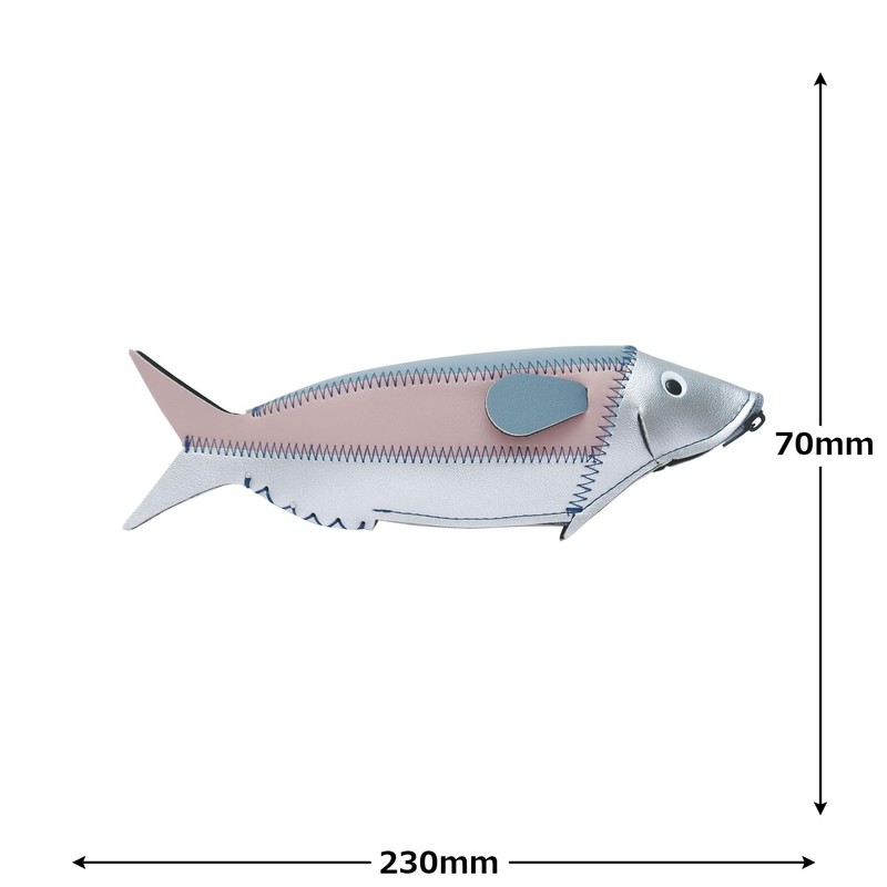 Elcommune Pouch Mini Fish Case Silver & Smoke FC-36