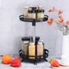 sourcing map Lazy Susan Organizer, 2 Tier Rotating Spice Rack