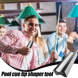 Cue Tip Shaper,Pool Stick Tip Repair Tool - Stainless Steel Billiard Accessories for Polishing, Straightening and Maintenance