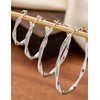 BMMYE Sterling Silver Hoops Earrings for Women 30mm