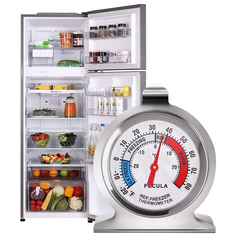4PACK Refrigerator Thermometer -30-30 deg C/-20-80 deg F, Classic Fridge