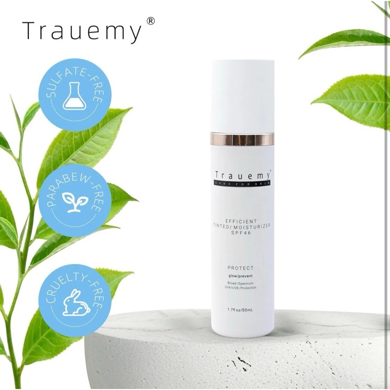 Trauemy Hydrating Anti Aging Tinted Skin Care-Face Moisturizer Matte SPF