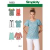Simplicity Karen Z Pattern 1693 Misses Tops Size 12-14-16-18-20