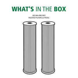 AO Smith 2.5"x10" 20 Micron Sediment Water Filter Replacement Cartridge - 2 Pack - For Whole House Filtration Systems - AO-WH-PRE-RP2