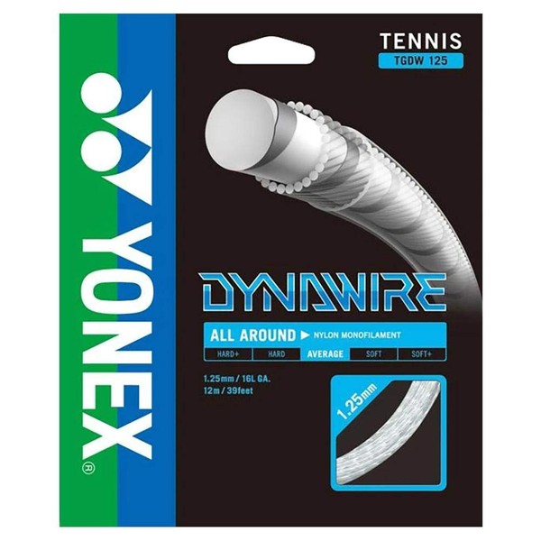 YONEX Dynawire Tennis String (16 White/Silver)
