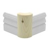 Pine Outside Radius Corner Base Block Bullnose, 3/4" x 2
