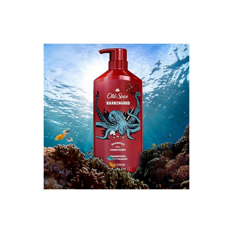 Old Spice Krakengard 2 en 1 Champú y acondicionador para