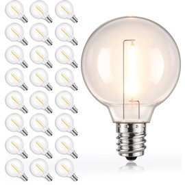 Xingzd 25 Pack LED G40 Replacement Bulbs, Christmas Night Light Bulbs