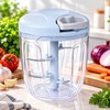 Manual Food Chopper for Kitchen Prep – Hand-Operated Metal Blade