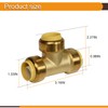 3/4 Push-Fit Plumbing Fittings Tee,Fit For Copper, PEX, CPVC Pipe(Pack
