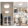 Aufrichting LED Fabric Ceiling Light,13" Low Profile Flush Mount Light,24W
