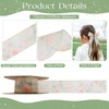 20 Yards Crushed Flower Organza Sheer Ribbon, 1.57 Inch Wide