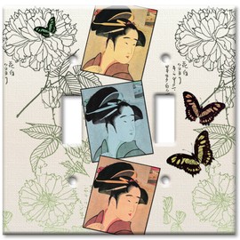 Art Plates - Three Geishas Switch Plate - Double Toggle
