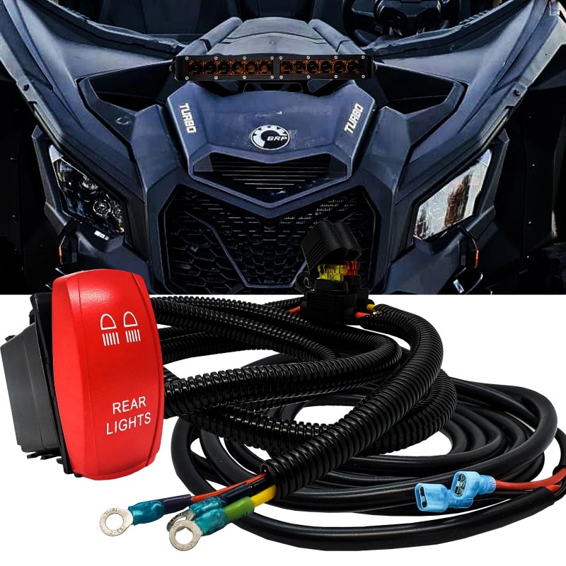 OZ-USA 10ft Power Busbar Wire Harness Kit + Rear Lights