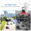 2.5in 1080P 13LED WiFi PTZ Dome Security Camera Outdoor IP65